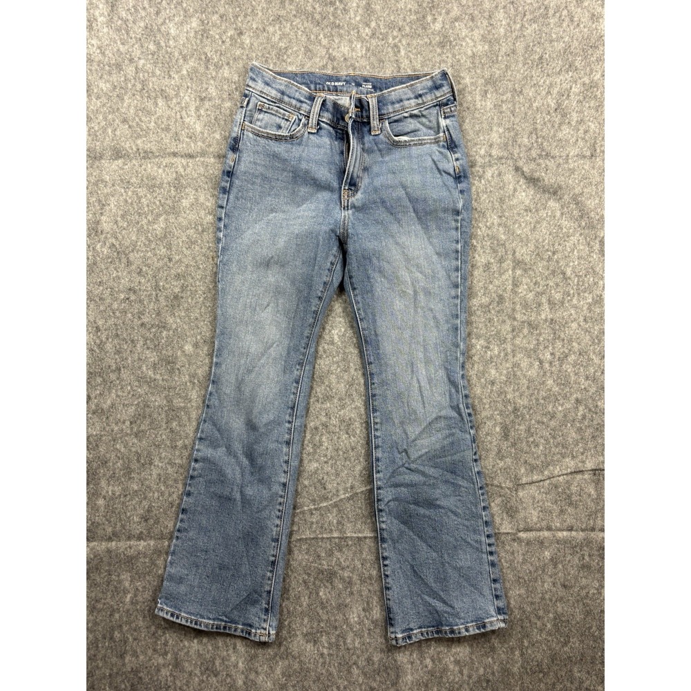Old Navy Women's High-Rise Flare Built-In Tough Light Wash Size 12 Adjustable